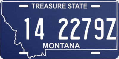 MT license plate 142279Z