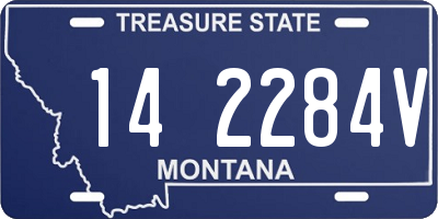 MT license plate 142284V