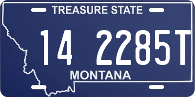 MT license plate 142285T