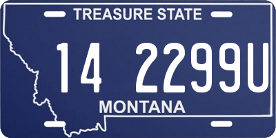 MT license plate 142299U