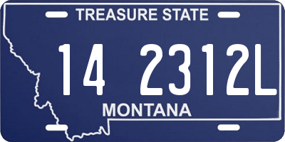 MT license plate 142312L