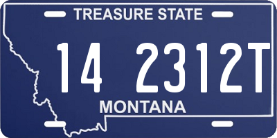 MT license plate 142312T