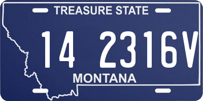 MT license plate 142316V