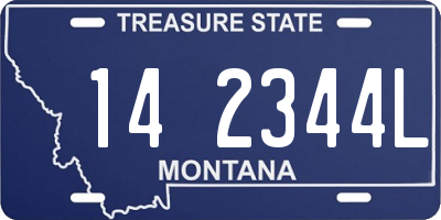 MT license plate 142344L