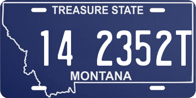 MT license plate 142352T