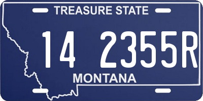 MT license plate 142355R