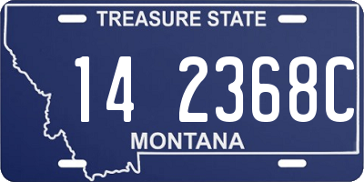 MT license plate 142368C