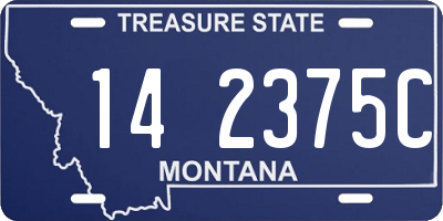 MT license plate 142375C