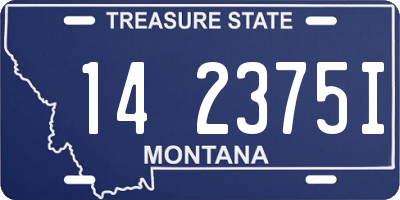 MT license plate 142375I
