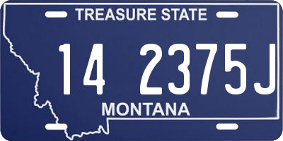 MT license plate 142375J