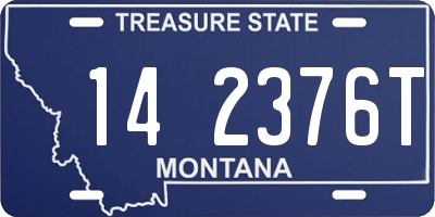 MT license plate 142376T