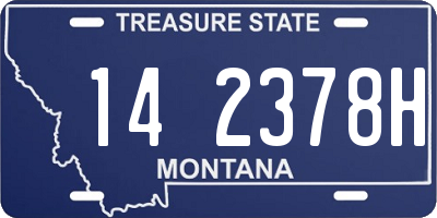 MT license plate 142378H