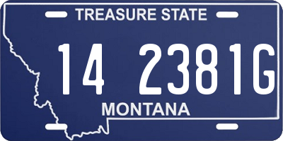 MT license plate 142381G