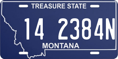 MT license plate 142384N