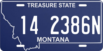 MT license plate 142386N
