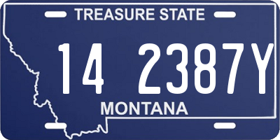 MT license plate 142387Y