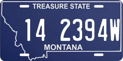 MT license plate 142394W