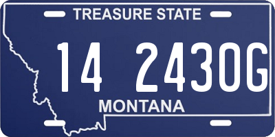 MT license plate 142430G