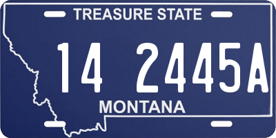 MT license plate 142445A