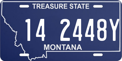 MT license plate 142448Y