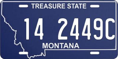 MT license plate 142449C