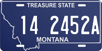 MT license plate 142452A