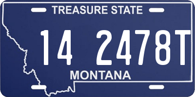 MT license plate 142478T