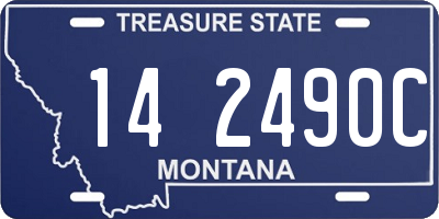 MT license plate 142490C