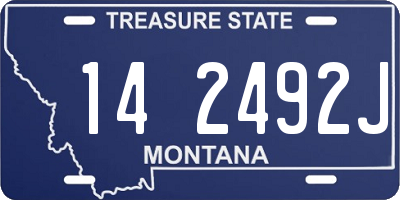 MT license plate 142492J