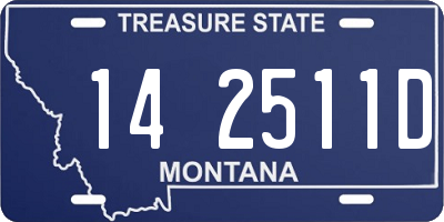 MT license plate 142511D
