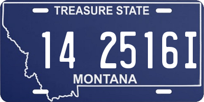 MT license plate 142516I