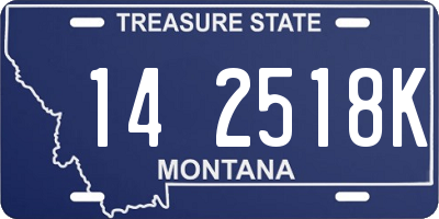 MT license plate 142518K
