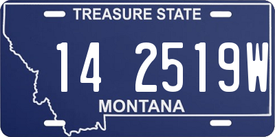 MT license plate 142519W