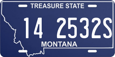 MT license plate 142532S