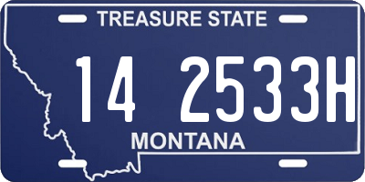 MT license plate 142533H