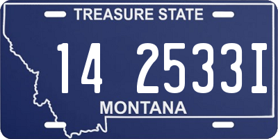 MT license plate 142533I