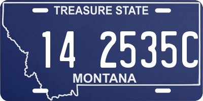 MT license plate 142535C
