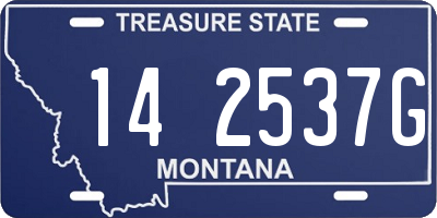 MT license plate 142537G