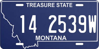 MT license plate 142539W