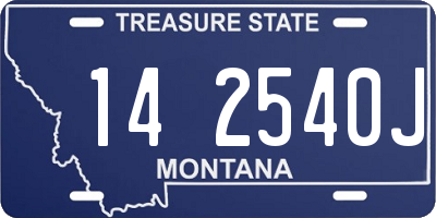 MT license plate 142540J