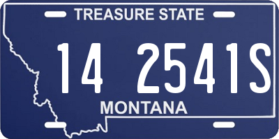 MT license plate 142541S