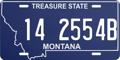 MT license plate 142554B