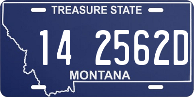 MT license plate 142562D