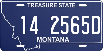 MT license plate 142565D
