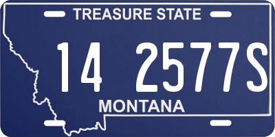 MT license plate 142577S