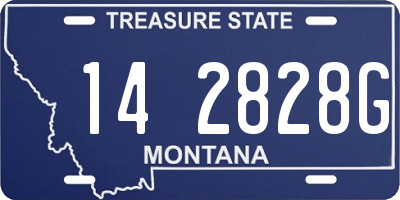 MT license plate 142828G