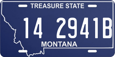 MT license plate 142941B