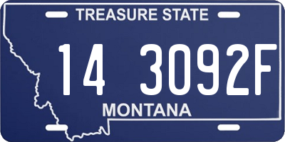 MT license plate 143092F
