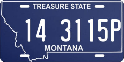 MT license plate 143115P