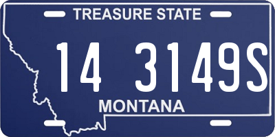 MT license plate 143149S